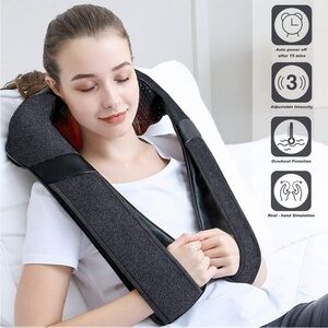 Shiatsu electric heated neck massager
